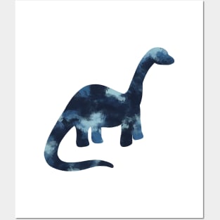 Blue brachiosaurus dinosaur Posters and Art